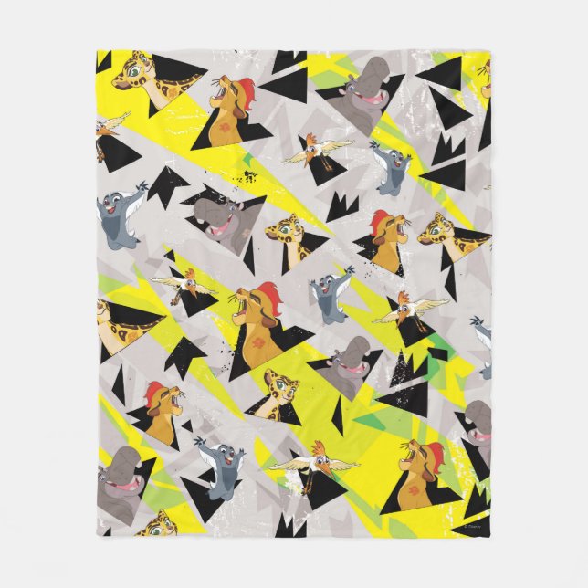 Couverture Polaire Garde de Lion| Motif triangulaire (Devant)