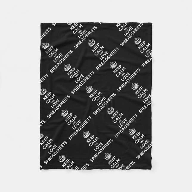 COUVERTURE POLAIRE GARDEZ LE CALME ET AIMEZ LES FEUILLES DE CALCUL (Devant)