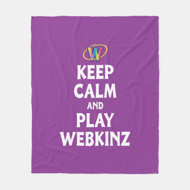 Couverture Polaire Gardez le calme et le jeu Webkinz (Devant)