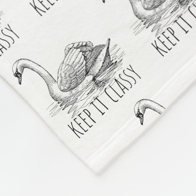 Couverture Polaire Gardez-le Classique Élégant Cygne (Coin)