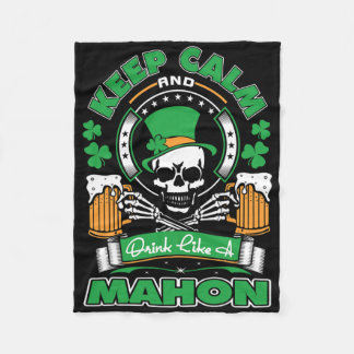 Couverture Polaire Gardez votre calme Buvez comme Mahon Saint-Patrick