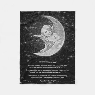 Couverture Polaire Gardien Angel Blanche et Noir