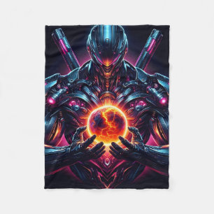 Couverture Polaire Gardien Cosmique Cybernétique Abstrait Robot Futur