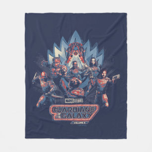 Couverture Polaire Gardiens de la Galaxie Équipe Chargée avec Logo