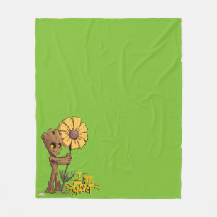 Couverture Polaire Gardiens de la Galaxie Groot bébé et marguerite