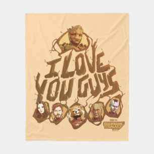 Couverture Polaire Gardiens de la Galaxie "Je vous aime les gars"