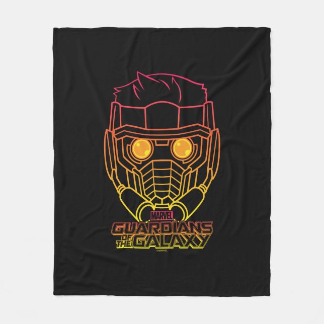 Couverture Polaire Gardiens de la Galaxie | Star-Lord Neon Outline (Devant)