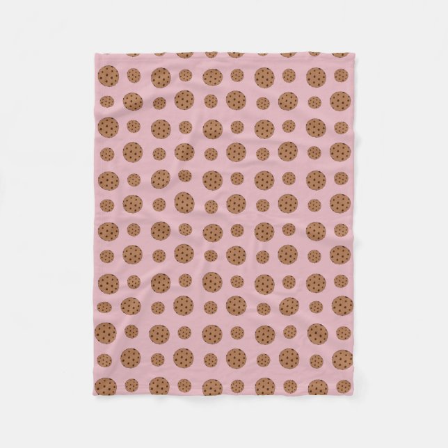 Couverture Polaire Gâteaux aux pépites de chocolat très rose-clair (Devant)