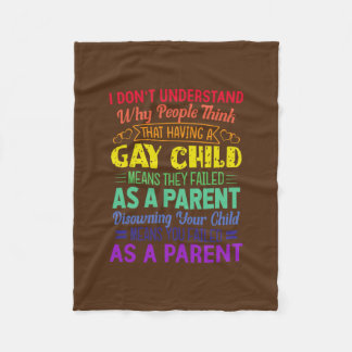Couverture Polaire Gay pride Fier Parent Maman Papa Parent Citation 