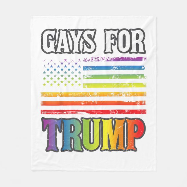 Couverture Polaire Gays Pour Trump LGBT Pride Gay Rainbow Flag Vote R (Devant)
