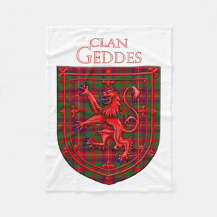 Couverture Polaire Geddes Tartan Scottish Plaid Lion Rampant