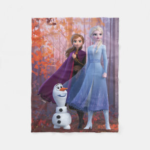 Couverture Polaire Gelé 2  Anna, Elsa et Olaf
