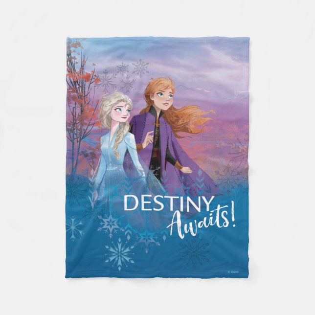 Couverture Polaire Gelée 2 : Elsa et Anna| Destiny Await! (Devant)