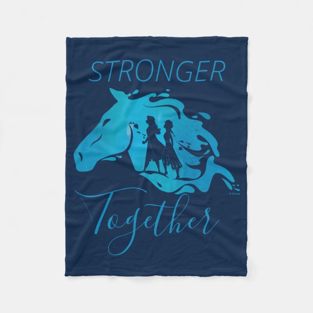 Couverture Polaire Gelée 2 : Graphique d'aquarelle Anna, Elsa et Nokk (Devant)