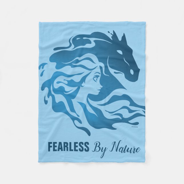 Couverture Polaire Gelée 2 : Silhouette D'Aquarelle Elsa Et Nokk (Devant)