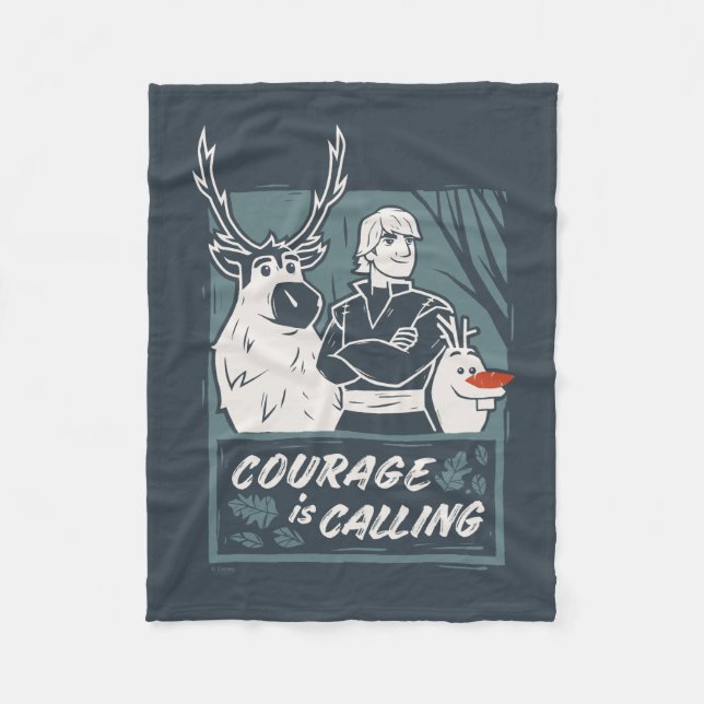 Couverture Polaire Gelée 2 : Sven, Kristoff et Olaf| Courage (Devant)