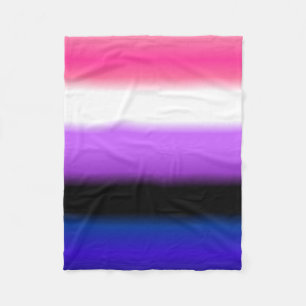 Couverture Polaire Genderfluid de Geebot colore le drapeau de fierté