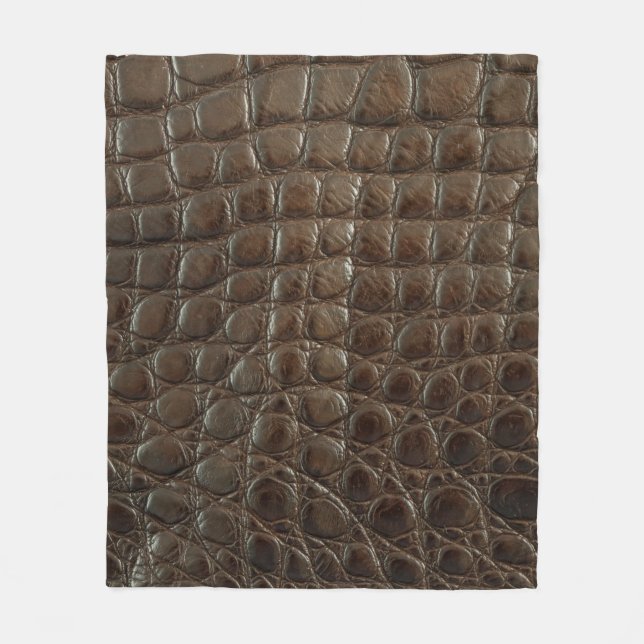 Couverture Polaire Genuine brown alligator leather, close up to show  (Devant)