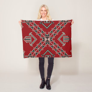 Couverture Polaire Géométrique vintage mode mignonne tendance classiq