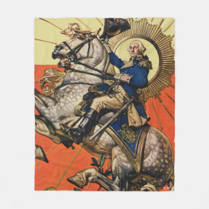 Couverture Polaire George Washington à cheval