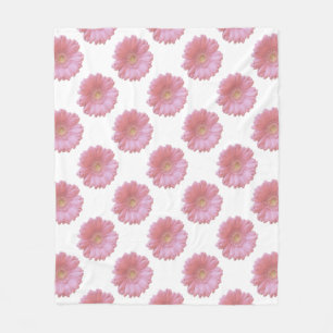 Couverture Polaire Gerbera marguerite rose pâle