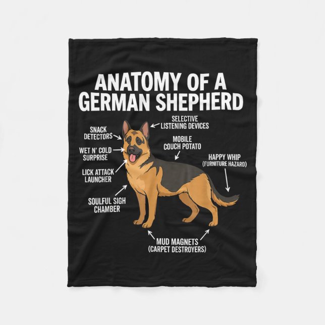 Couverture Polaire German Shepherd  (Devant)