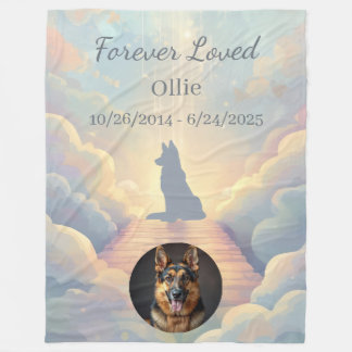Couverture Polaire German Shepherd Memorial Blanket | Rainbow Bridge