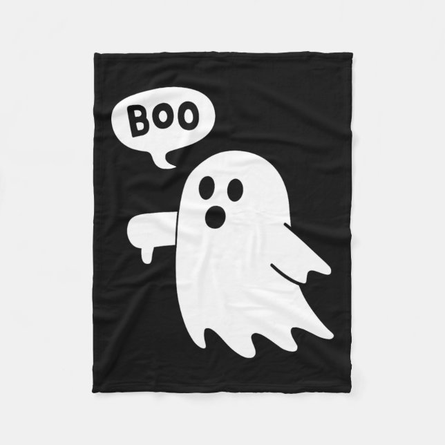 Couverture Polaire Ghost hurle Boo désapprobation Ghost Hallowe (Devant)