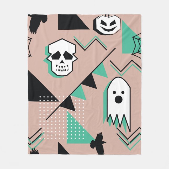 Couverture Polaire Ghost motif, halloween thème sans couture motif av (Devant)