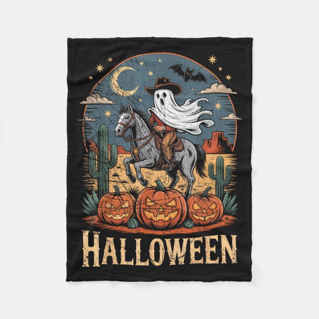 Couverture Polaire Ghost Riding Horse Halloween Season  (Devant)