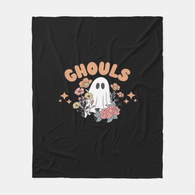 Couverture Polaire Ghouls veut juste s'amuser Halloween Art Sloth Des (Devant)
