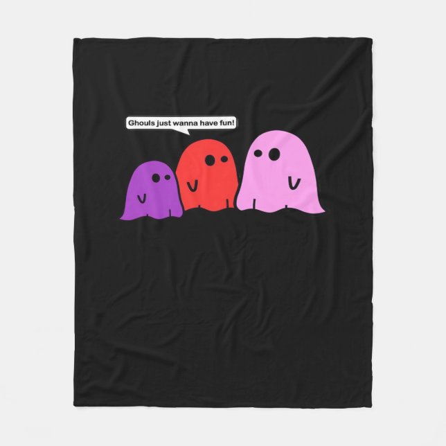 Couverture Polaire Ghouls veut juste s'amuser Halloween Trending Feed (Devant)
