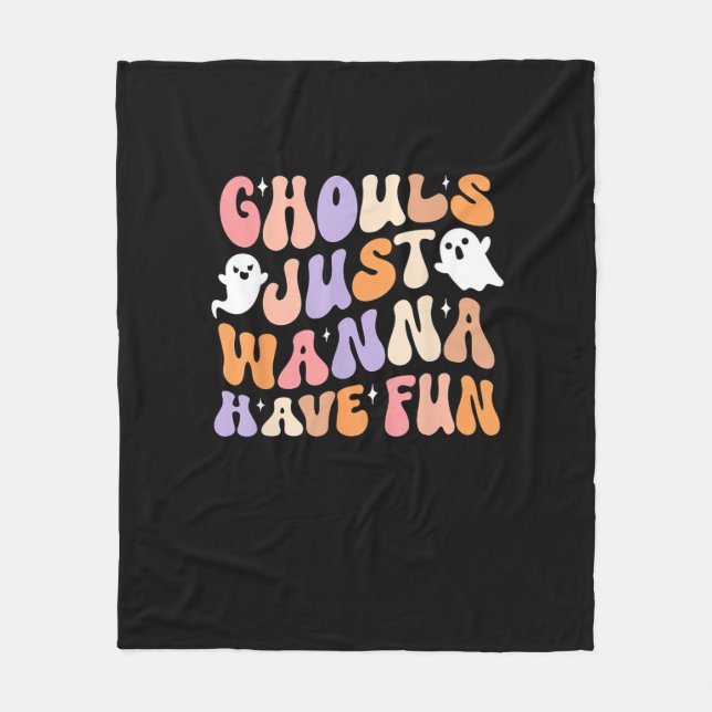 Couverture Polaire Ghouls veut juste s'amuser saison Éffrayante Super (Devant)