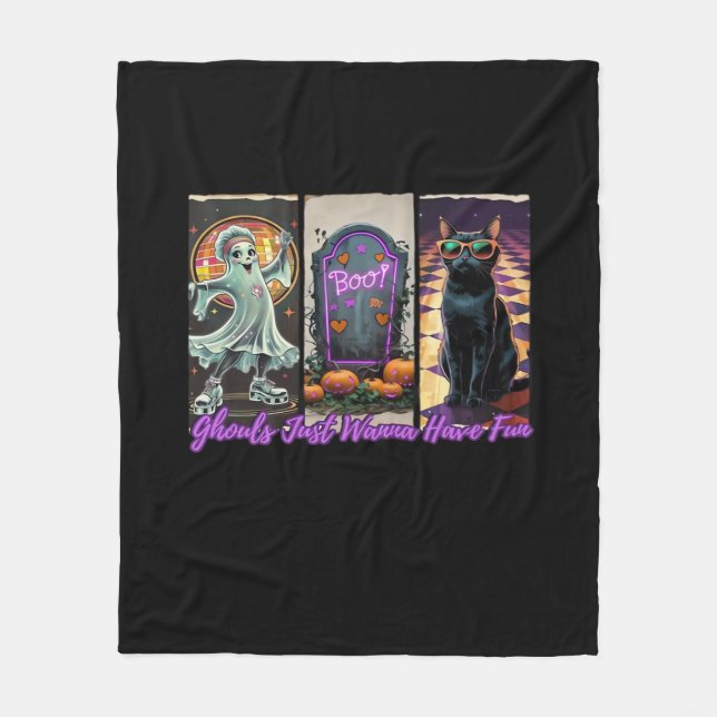 Couverture Polaire Ghouls Veux Juste Avoir Un Style De Fente Amusant (Devant)