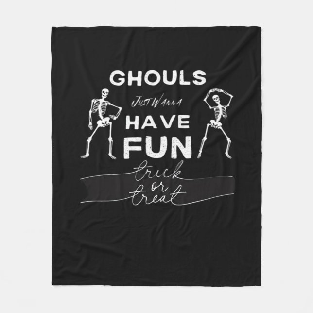 Couverture Polaire Ghouls Veux Juste Avoir Une Citation D'Automne Amu (Devant)