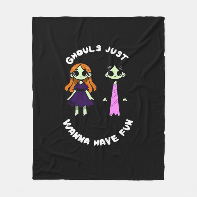 Couverture Polaire Ghouls Veux Juste S'Amuser Pour Halloween Drôle (Devant)