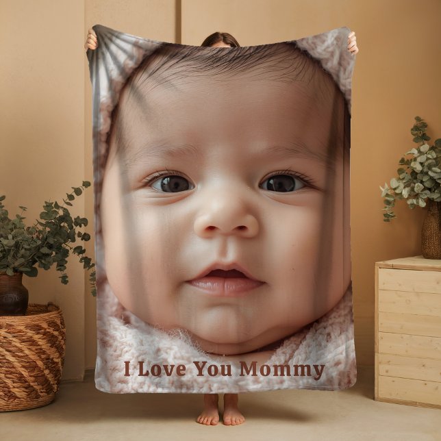 Couverture Polaire Gift for New Mommy Fleece Blanket Baby Photograph (Créateur téléchargé)