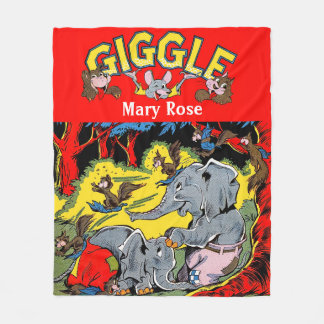 Couverture Polaire Giggle Animal Elephant Comics Vintages