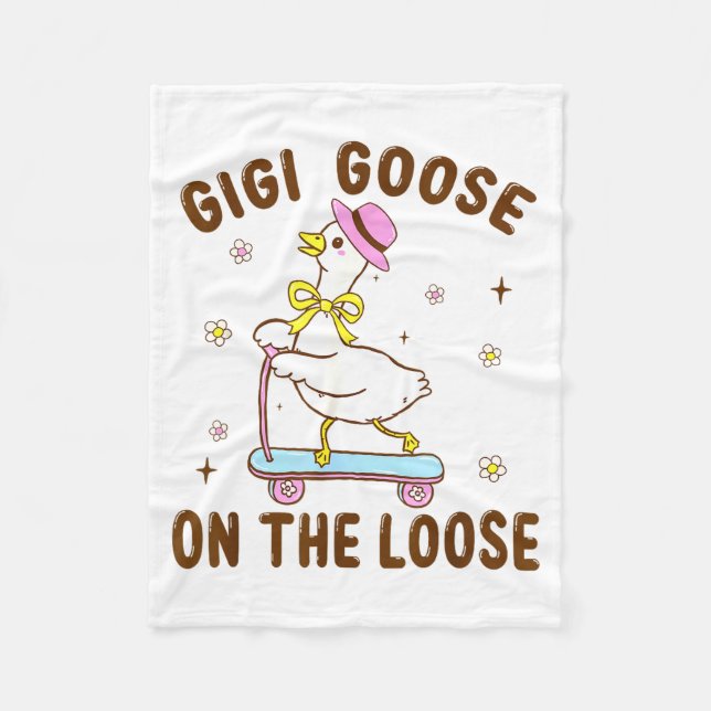 Couverture Polaire Gigi Goose On The Loose Funny Birthday Matching Fa (Devant)