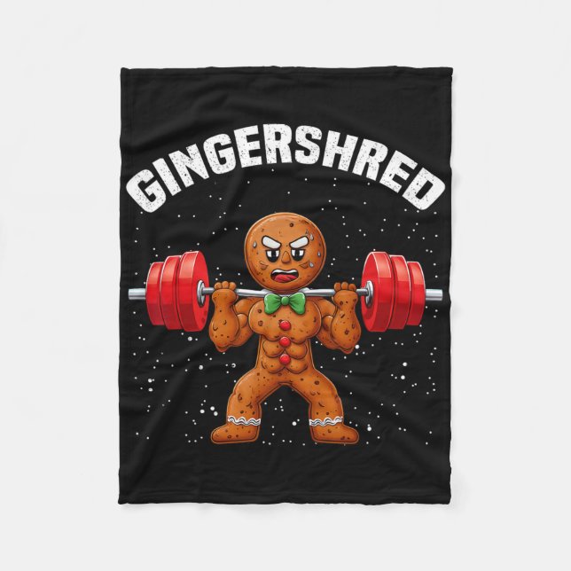 Couverture Polaire Gingersher Funny Gingerbread Homme Gym Bodybuildin (Devant)