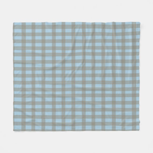 Couverture Polaire Gingham Blue  (Devant (Horizontal))