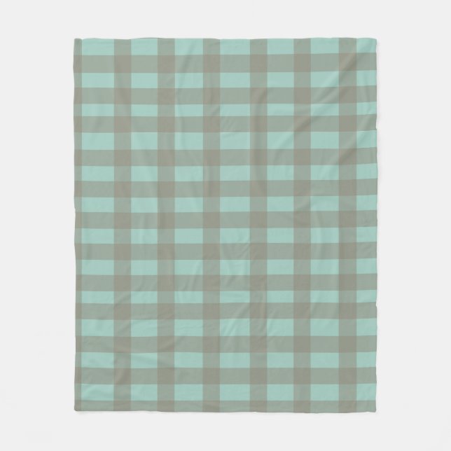 Couverture Polaire Gingham vert (Devant)