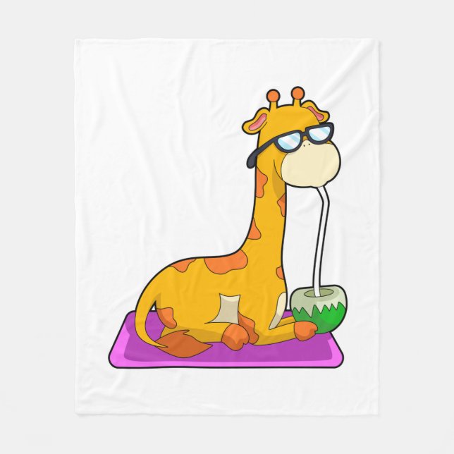 Couverture Polaire Giraffe à la noix de coco (Devant)
