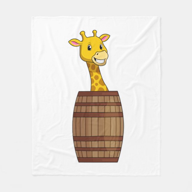Couverture Polaire Giraffe avec tonneau (Devant)