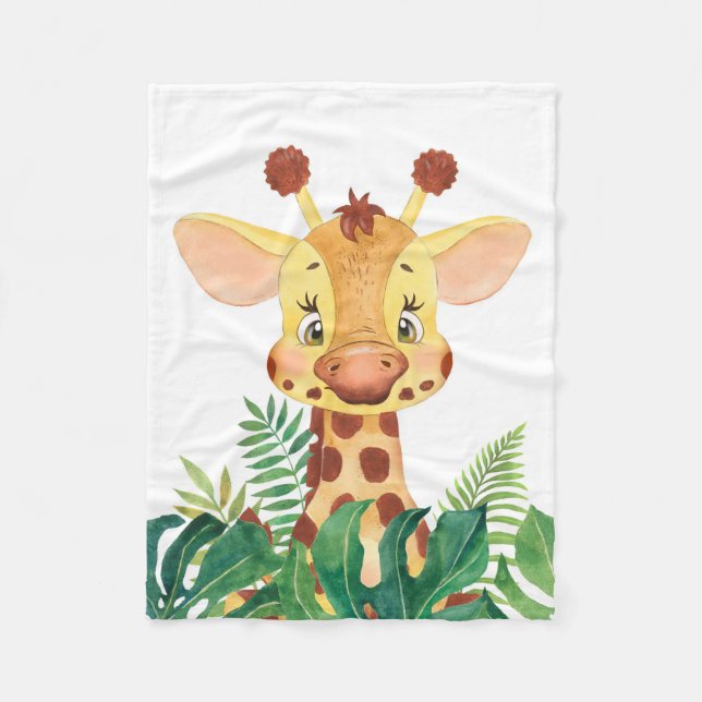 Couverture Polaire Giraffe Lover Cute Baby Giraffe (Devant)