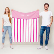 Girl Pastel Rose White Stripes Nom