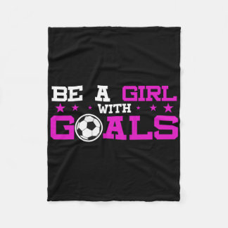 Couverture Polaire Girl With Goals Soccer Shirt, Soccer , Sports Tee 