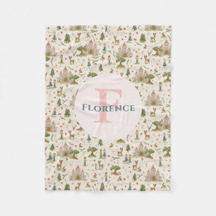 Couverture Polaire Girls Magical Whimsical Pink Fairytale Story Enfan