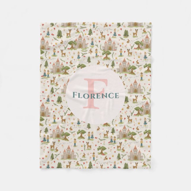 Couverture Polaire Girls Magical Whimsical Pink Fairytale Story Enfan (Devant)