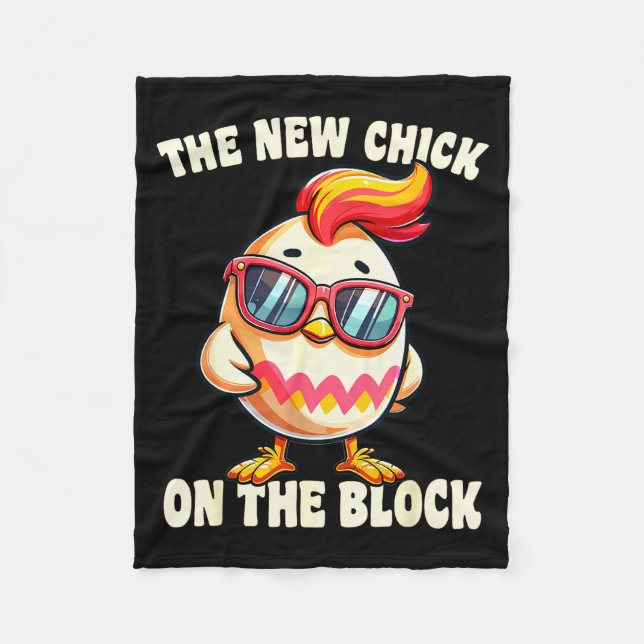 Couverture Polaire Girls New Chick On The Block Egg Hunting Easter Wo (Devant)